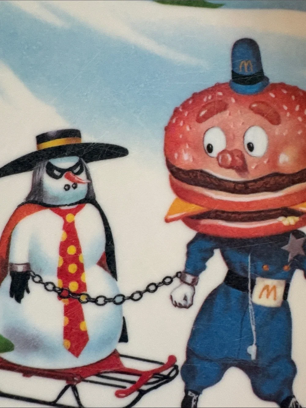Vintage McDonald’s Melamine 10” Holiday/ Winter Plate
